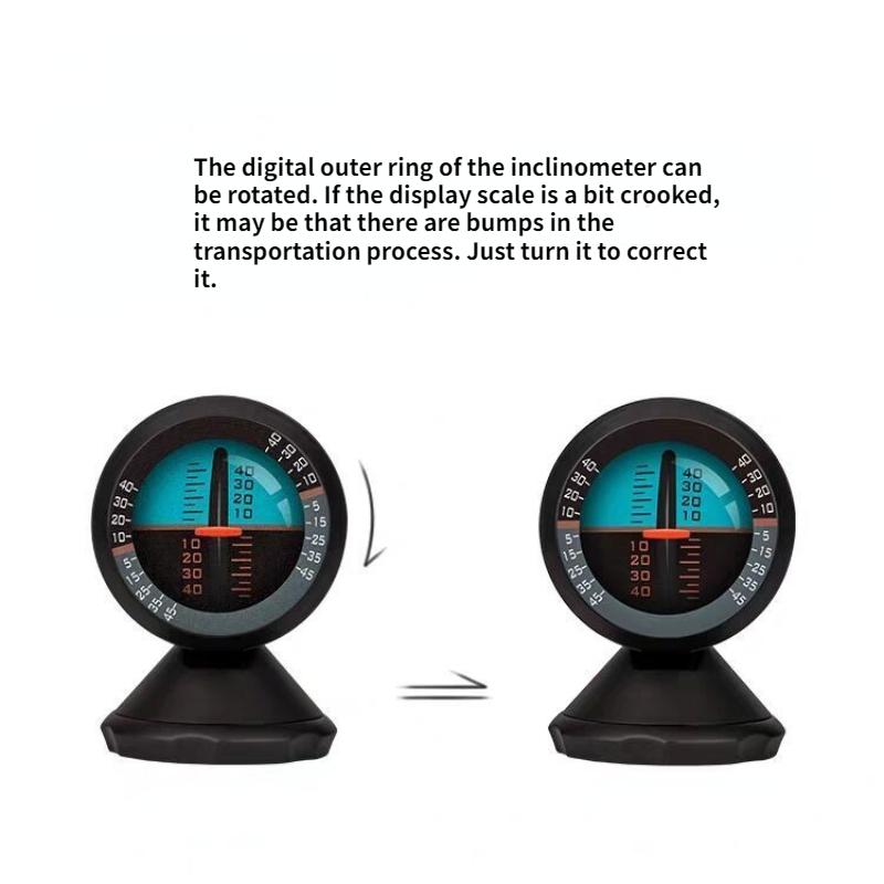 Car Slope Meter Level Meter Self-sensing Slope Meter Car Decoration Instrument Balancer Car Practical Ornaments