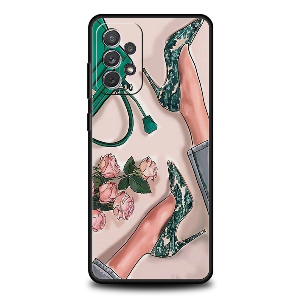 High Heels Girl Woman Phone Case For Samsung Galaxy A17 A07 A55 A35 A25 A15 A05 A33 A31 A23 A21s A13 A41 A73 A53 A51 A715G Cover