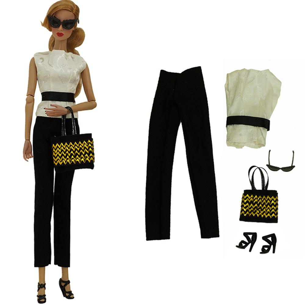 1 Set 11,5 Zoll Puppe Lederkleidung 1/6 Puppenkleid 29-32 CM Puppenmantel Für FR ST Puppenzubehör Kleidung Damen Partykleidung JJ