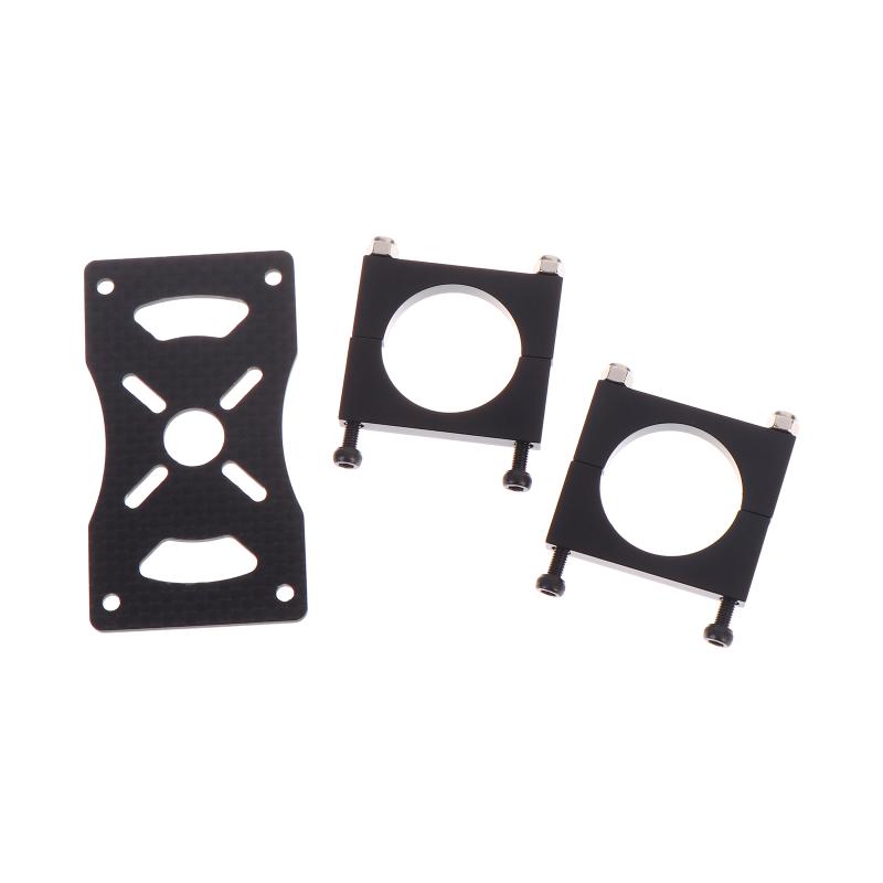12/14/16/18/20/22/25/30mm 3k Carbon Fiber Motor Base Fixed Seat Mount Plate Pipe Clamp For RC Aircraft Model-TOY