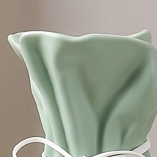 Money Bag Shape Vase for Flower Arrangement Small Resin Decorative Flower Vase for Wedding Dinning Bookshelf Home Office Decor