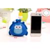 Cute Mini Portable Coins Bag Cartoon Owl Design Bag Soft Silicone Handbag