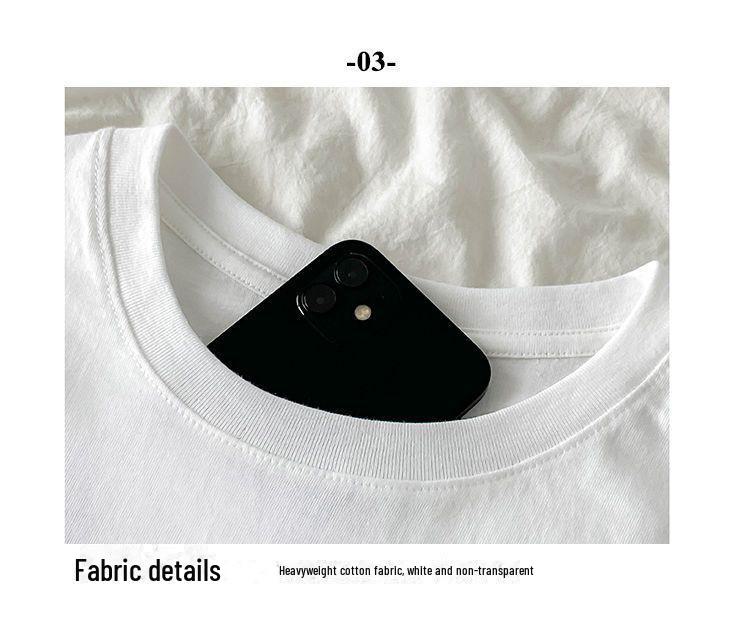 Trendy Letter Print 100% Heavy Cotton Loose Fit T-Shirt for Women