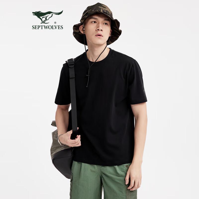 Septwolves Men's Casual Print Round Neck Short Sleeve T-Shirt