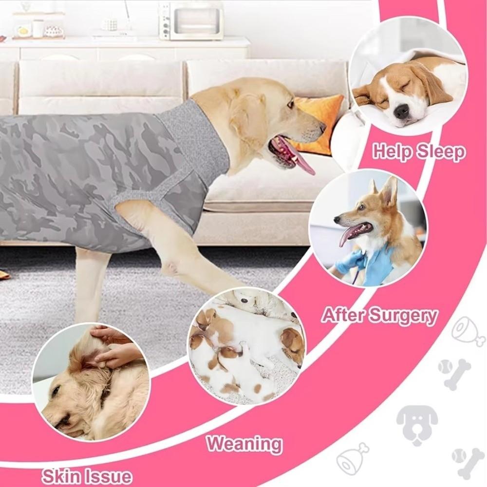 Elastic Dog Recovery Suit Breathable Soft Dog Sterilization Suit Washable Four-Legged Dog Anti-Licking Jumpsuit Home Wear