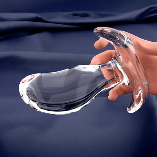 Transparent Anal Stopper Butt Stopper Reusable Adult Sex Toy Ergonomic Personal Anal Trainer for Men Women Couples Beginners