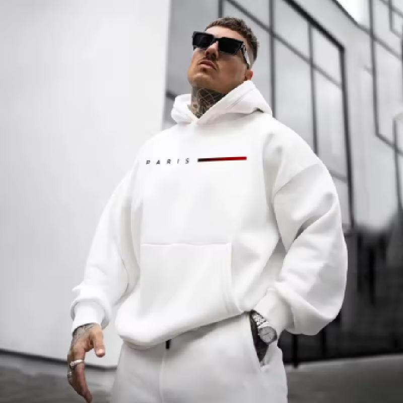Paris Fashion Hoodies for Men All Season Daily Casual Sports Hooded Sweatshirts 2025 Male Home Outdoor Comfort Fashion Pullover