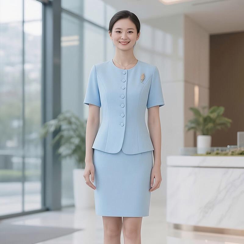 Женский летний официальный костюм-двойка Toluoman 4XL