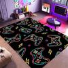 Video Game Controller Printing Flannel Area Rug Soft Esports Room Carpet Floor Mat Sofa Bedroom Home Easy Clean Decor Beautiful