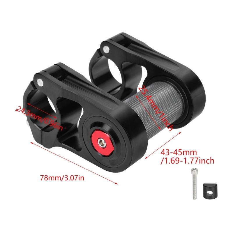 Fold Bike Stem Adjustable Double Stem 25.4mm Handlebar Risers Adapter Aluminum Alloys Cycling Stem Easy To Install