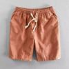 Men's Summer Khaki Shorts: Korean Style, Loose Fit, Breathable Cotton Linen, Straight Leg, Casual Sport Design.