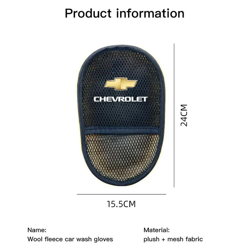 AABHI1 Car Emblem Car Wash Gloves Cleaning Tools For Chevrolet Cruze Spark Captiva Suburban Tahoe Traverse Orlando Volt Silverado Camar