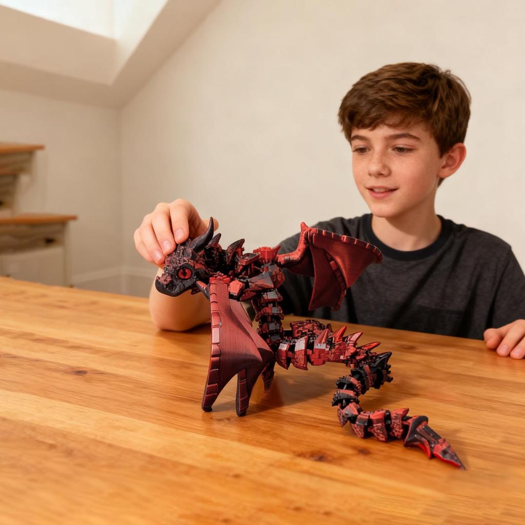 Large-horned Scale Dragon Figure Model Ornament