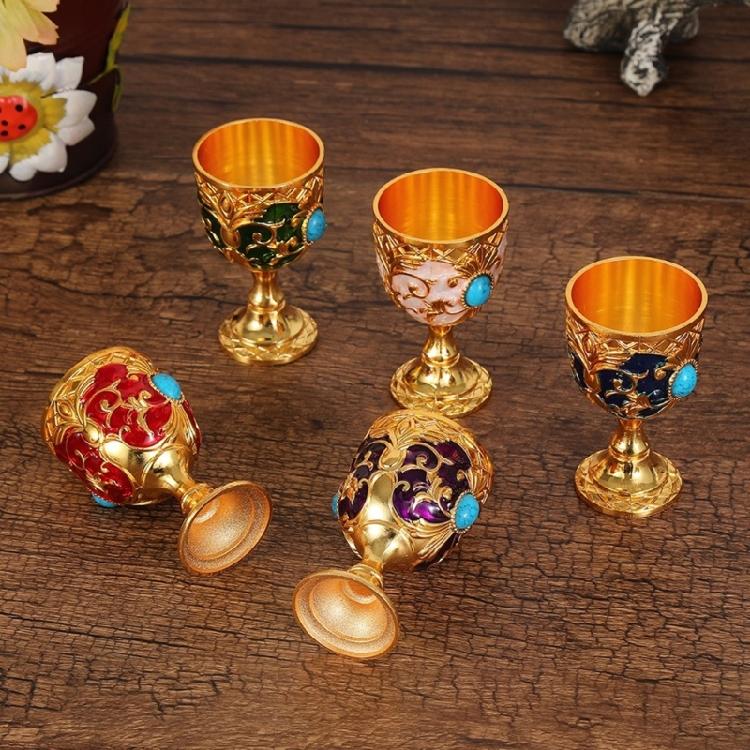 Butterfly Embossed Metal Goblet Shot Glass For Cocktails Whiskeys Drinking Cup For Parties And Home Decoration Gift
