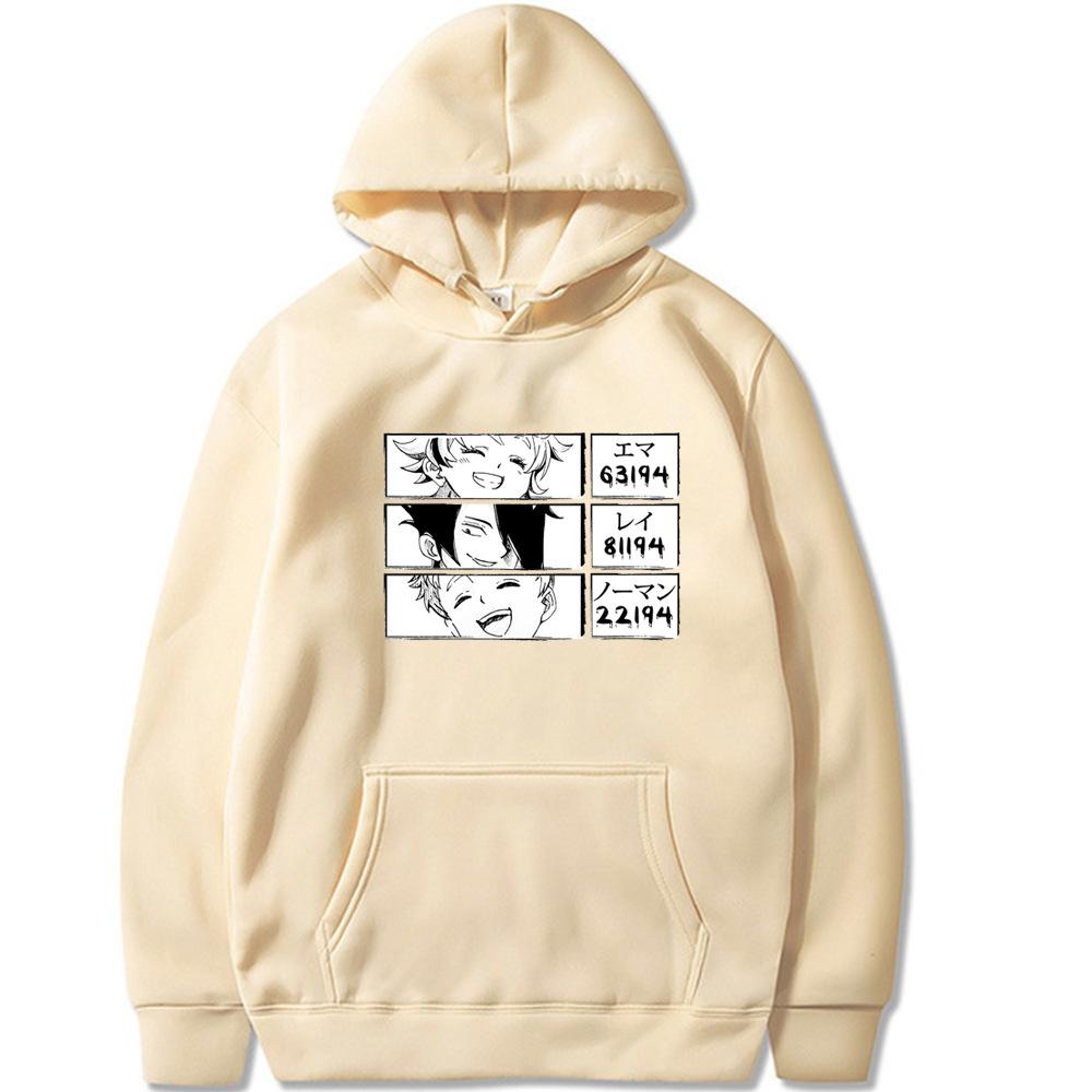 

Japanese Anime The Promised Neverland Hoodie Men Women Harajuku Pullover Street Wear Unisex Autumn Winter Sweater 3XL