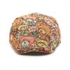 Autumn Winter Jacquard Beret Women British Vintage Peaked Cap Bear Print Cap