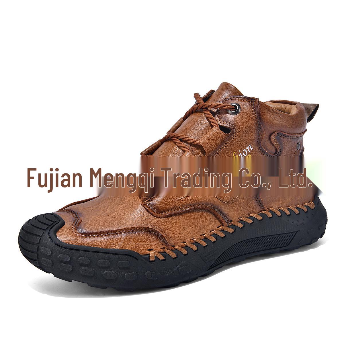 2025 Plus Size Men s Mid-top Martin Boots - Autumn/Winter Outdoor Casual, Thick Sole, Motorcycle Style Size 46