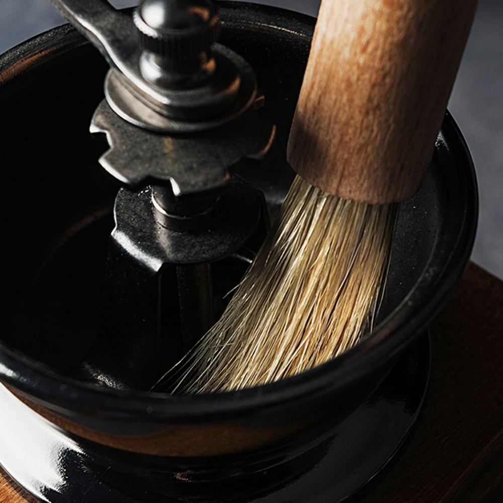 Handle Soft Bristles Natural Espresso Cleaner Cleaning Tool Pastry Brush Coffee Grinder Brush