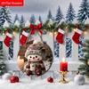 Warm Winter Wooden Christmas Sign - Unique Figurine Ornaments with Adorable Snowman Pattern - Ideal for Front Door, Yard, Porch, Wall Decor