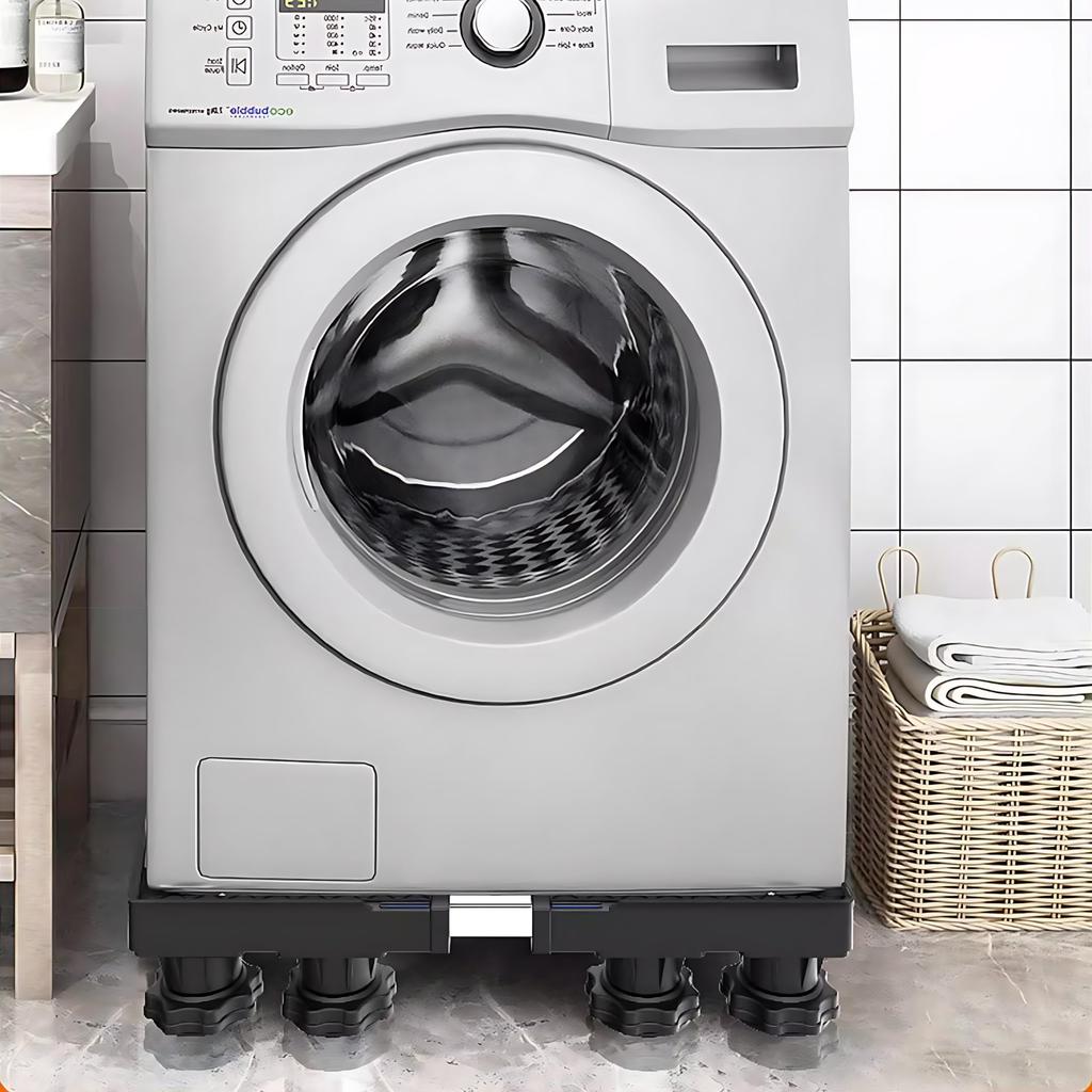 Sythdio Myth Washing Machine Stand with 4 4 Washing Machine Waterproof Pan Refrigerator Laundry Pan Weight Capacity Approximately Telescopic Height