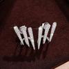 Fashion Contracted Design Lines Stud Earrings for Women Silver Color New Trendy Female Ear Piercing Accessories Jewelry
