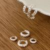 [3SIZE] 925 Silver Croissant One Touch Earring