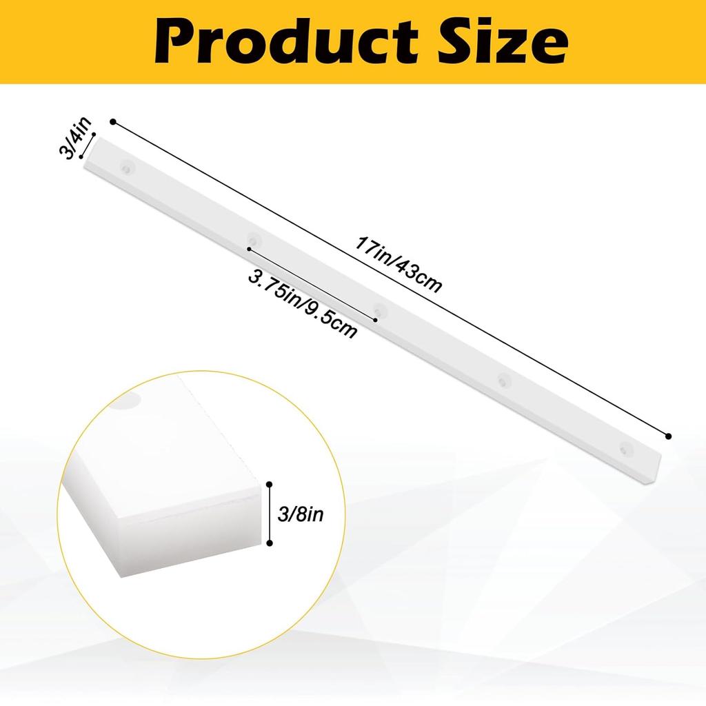 4 Pack Crosscut Sled, Anglecai 3/4" X 3/8" X 17" Miter Bar for Table Saw Crosscut Sled for Table Saw Sled with Predrilled Holes and Screws Table Saw