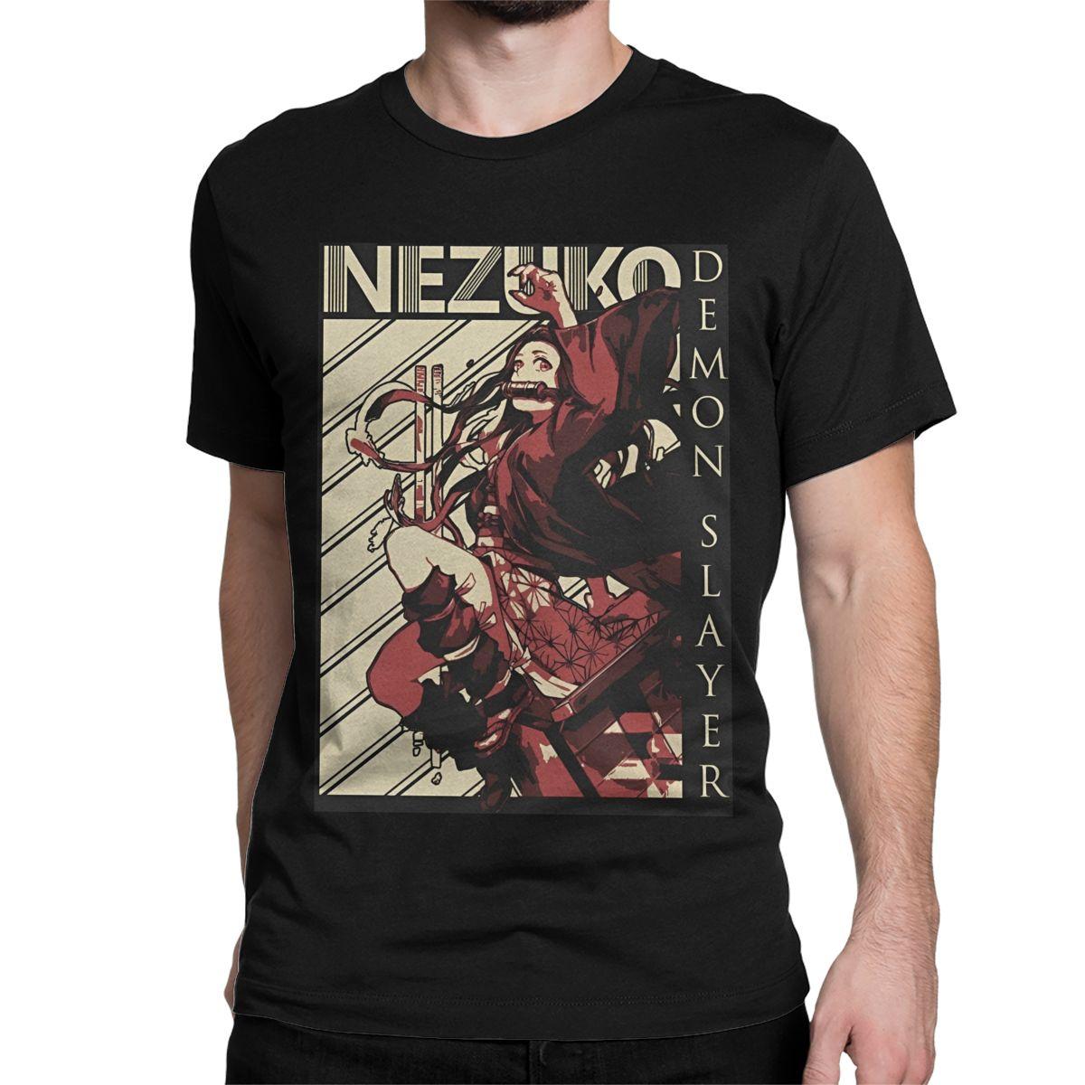Men Women TShirts Nezuko Kamado Kawaii Anime Japan 100 Cotton Tees Short Sleeve Demons Slayers Kimetsus T Shirts Tops Printed S