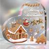 Christmas Heart Shaped Decorative With Santa Claus Xmas Tree Patterns Perfect For Home Holiday Decor