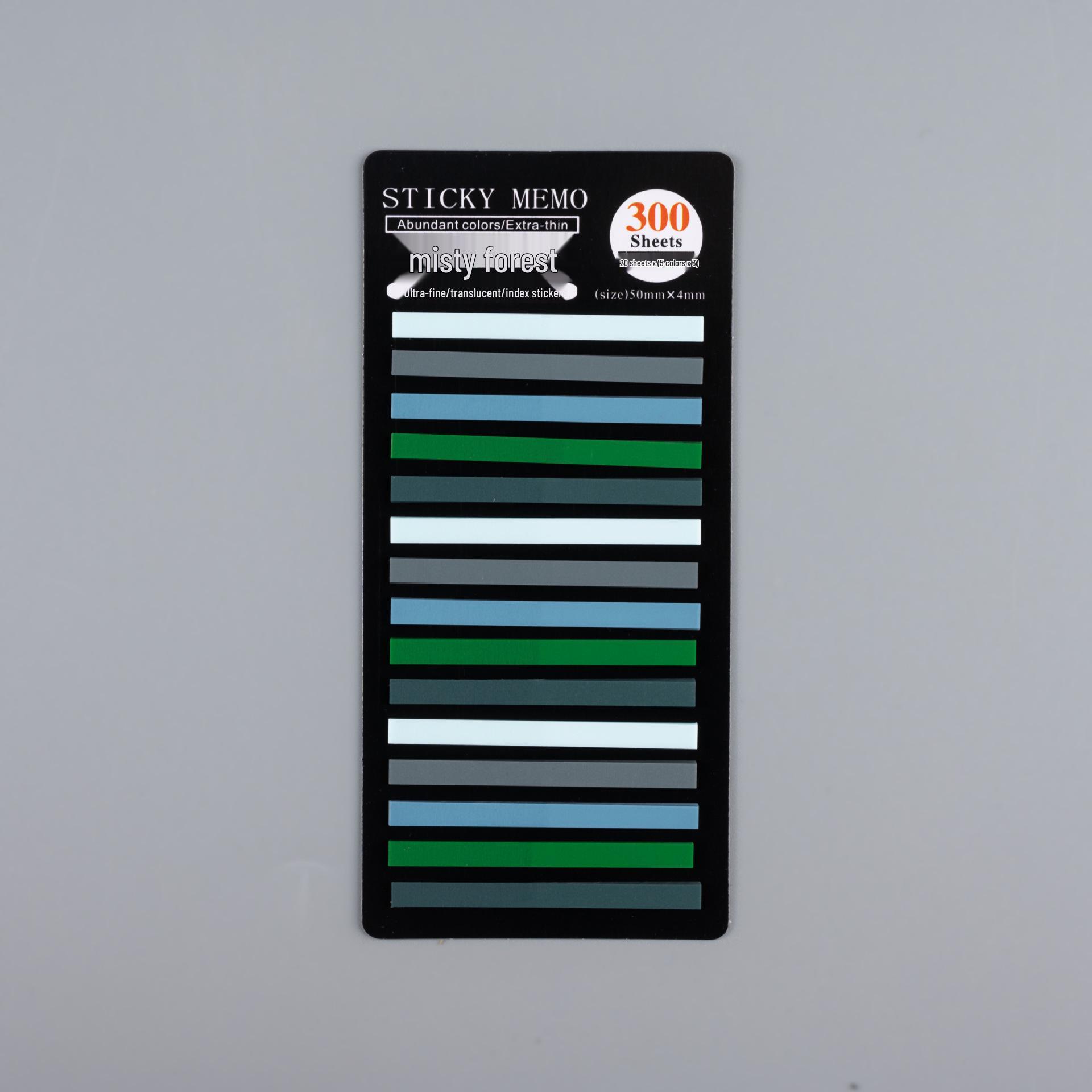 Transparent Sticky Index Tabs, 300-Sheet Colorful PET High-Quality Sticky Notes.