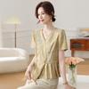 2026 Elegant New Style Chinese Jacquard Embroidered Short-Sleeve Summer Top