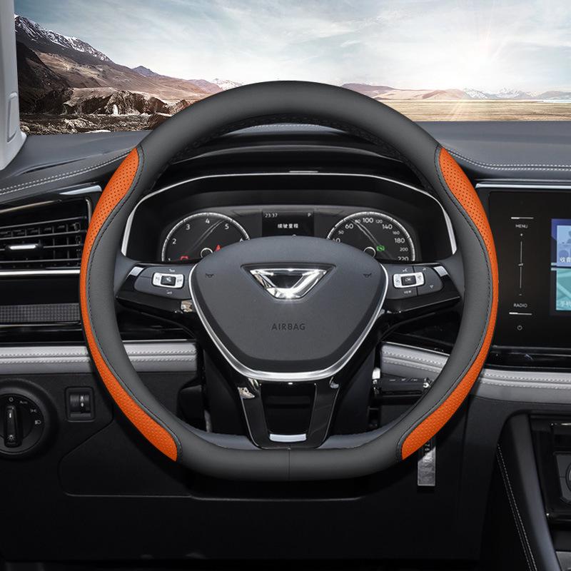Universal Non-Slip Steering Wheel Cover for Jetta VS5, VS7, VA3 - Lightweight, Ultra-Thin, All-Season.