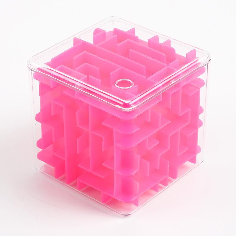 

3D Maze Cube Puzzle Toy – Intelligence Challenge Bead Walking Game, Tabletop Brain Teaser for Kids, Family Entertainment красный