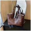 New tote bag versatile commuter vegetable basket handbag woven shoulder messenger big bag women's bag tide