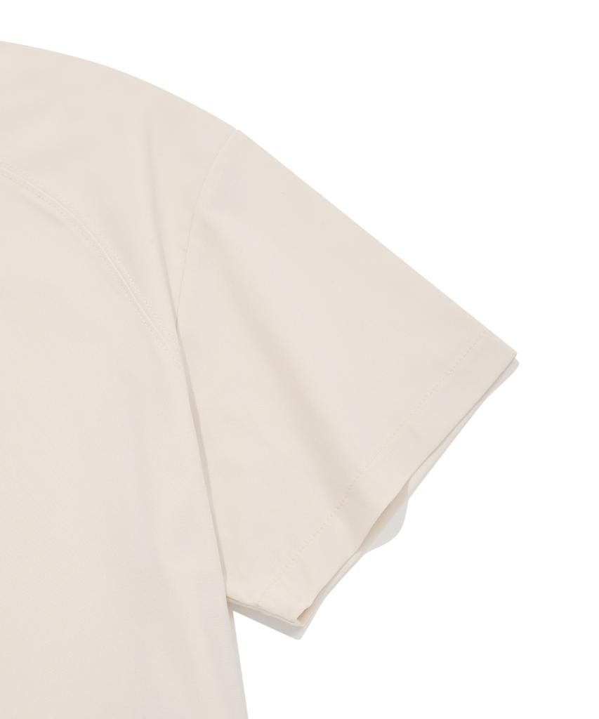 COVERNAT WOMAN Comfort String Crop T-Shirt Ivory