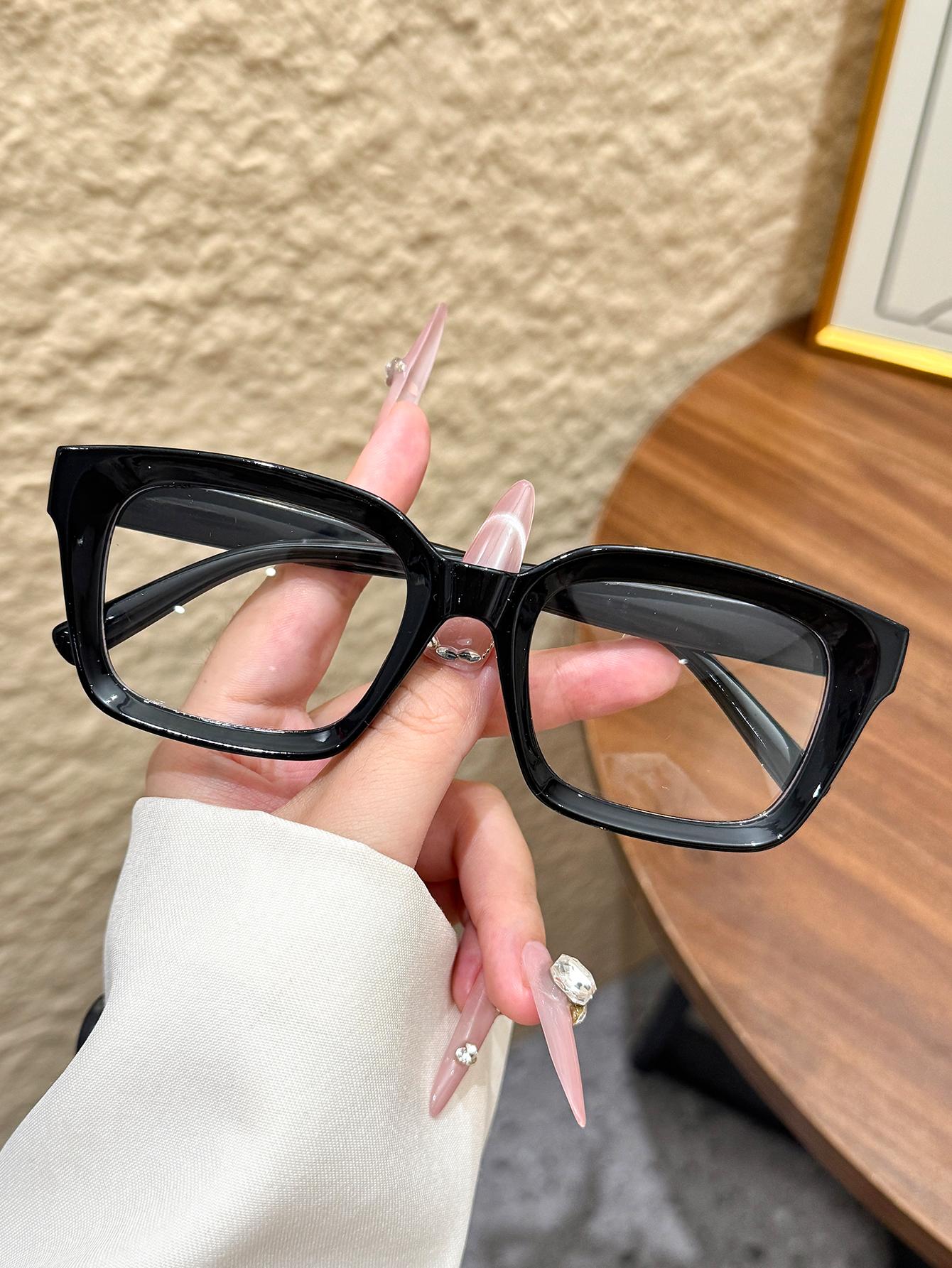 1Pc Unisex Transparent Square Reading Glasses Women s Fashion Photo Accessories Suitable for Daily Life, Office, and Reading Use