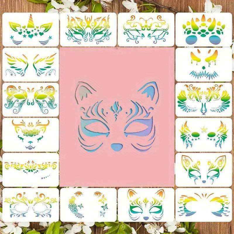 16Pcs painting series hollow painting template, wall album decoration, DIY hand painting, painting handwritten, graffiti printing inkjet template