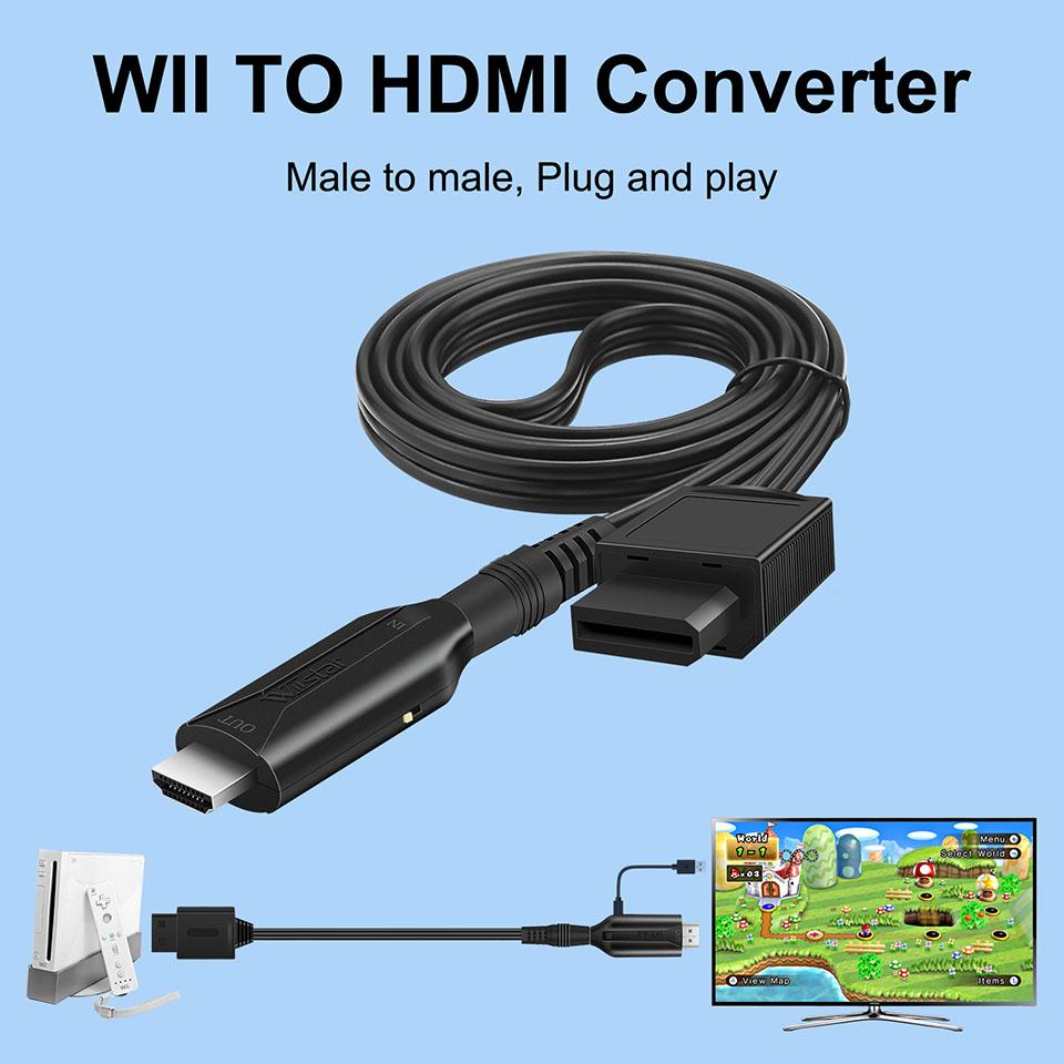 WII to HDMI Converter Adapter Full HD 1080P Wii2HDMI Video Converter Cable for PC HDTV Monitor Display Wii To HDMI Adapter
