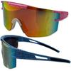 Sporty Unisex Sunglasses UV400 Mirrored Visor Style