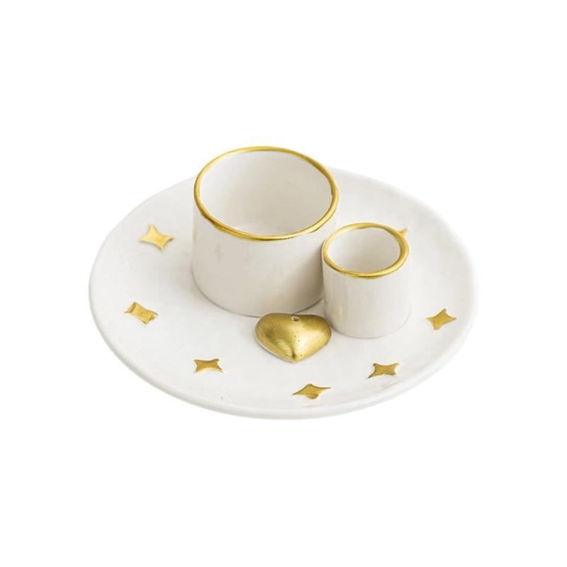 4 in1 Incenses Holder,Sages Burners Holder,Palos Santo Holder Burners Ashes Catcher Tray,Stick Holder Meditations Decors