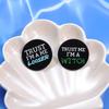 Metal Enamel Stylish Brooch Featuring Cartoon Characters And Vibrant Trusrtme Typography