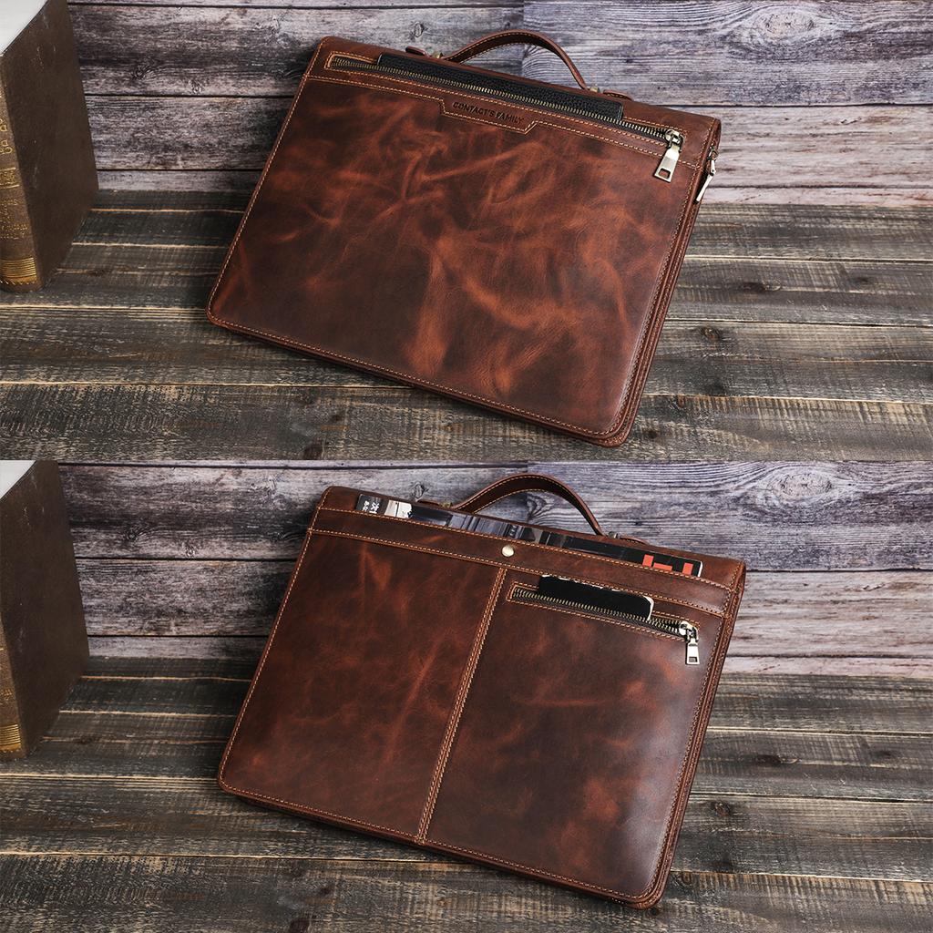 CONTACT'S FAMILY Leather Portfolio For iPad Air 5 10.9 Case Air 4 Air 3 iPad Pro 11 Pro 10.5 Cover 7th 8th 9th 10th Generation