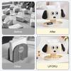 UFORU Cute Dog Tissue Box Holder with Spring, Smooth Pull Tissue Dispenser, Multifunctional Tissue Organizer