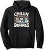 Chillin With My Snowmies Christmas Snowman Xmas Unisex Hooded Sweatshirt