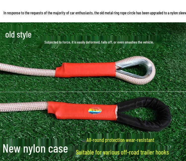 Heavy-Duty Wear-Resistant Off-Road Tow Rope for Small Cars