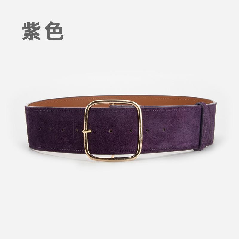 

Retro Wide Belt Women S Matte Simple With Jeans Skirt Belt Premium Feel Pin Buckle Leather Belt Women 105cm