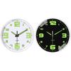 8-inch Night Light Wall Clock Battery Operated Glow In The Dark Clocks Silent Light Up Wall Clocks for Living Room Bedroom Decor