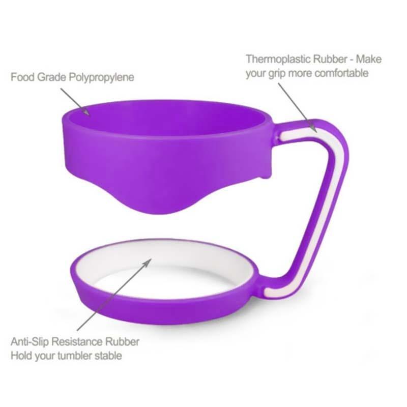 Purple Handle For 30 Oz Yeti Rtic Sic Cup Holder Tumbler Rambler Travel Cup