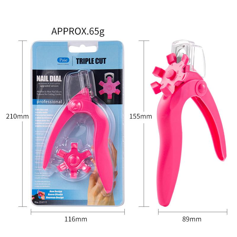 U Shaped Nail Clipper Acrylic Fake Nail Scissors Nail Tip Edge Cutter Trimmer Manicure with Sizer Precise Cutting Nail Tools