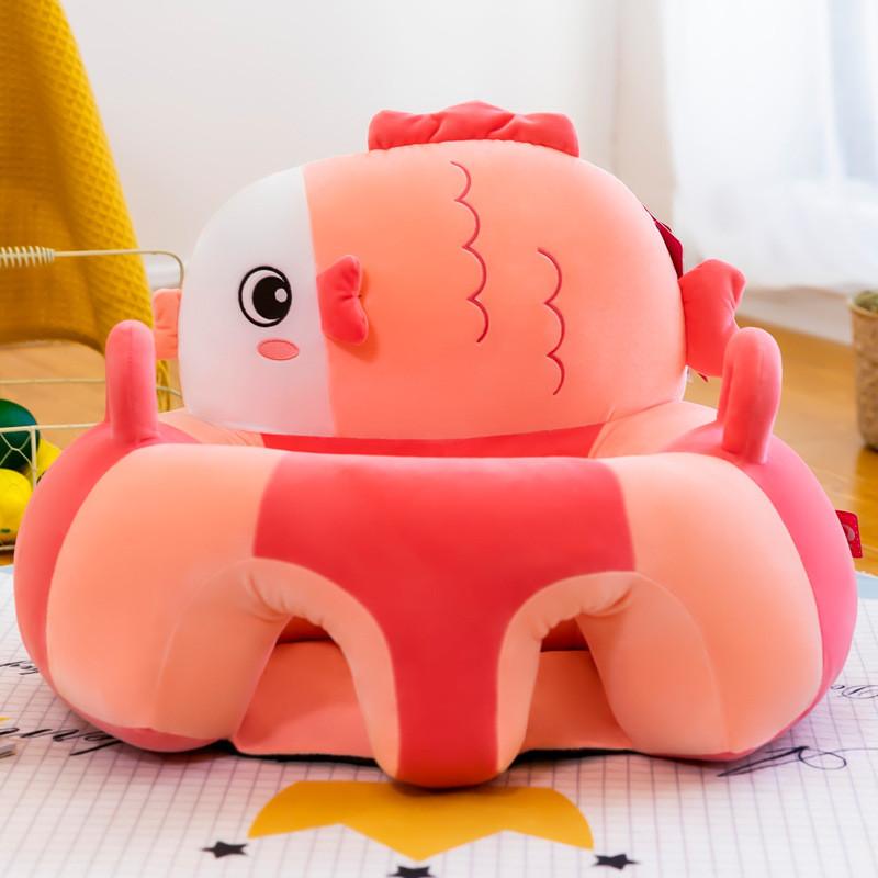 

Cartoon Animal Filled Plush Kids Chair Whales Mice Anti Fall Toddler Newborns Small Fish